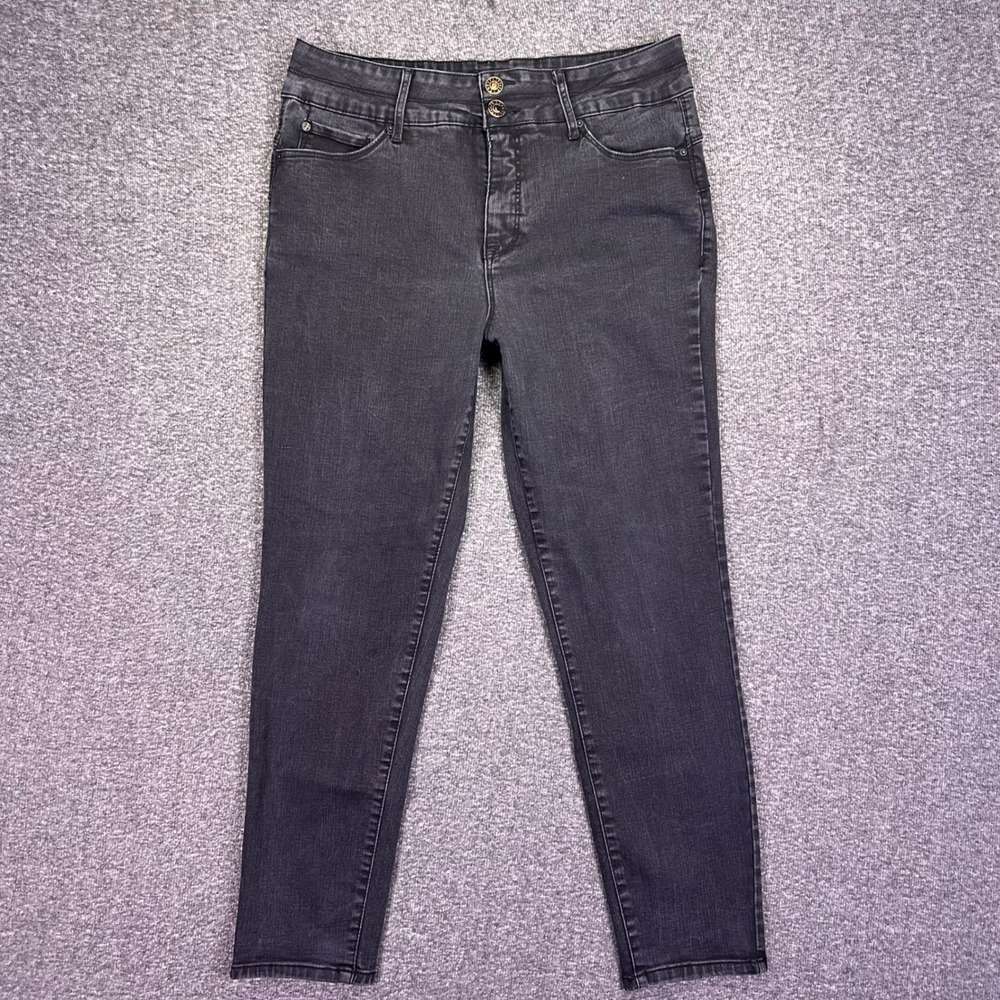 Curve Appeal Skinny Jeans Women 14/32 Black High Rise Casual Stretch Denim 32x27